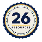 Badge 26 resources with practical toolkits inside: checklists, worksheets, and templates